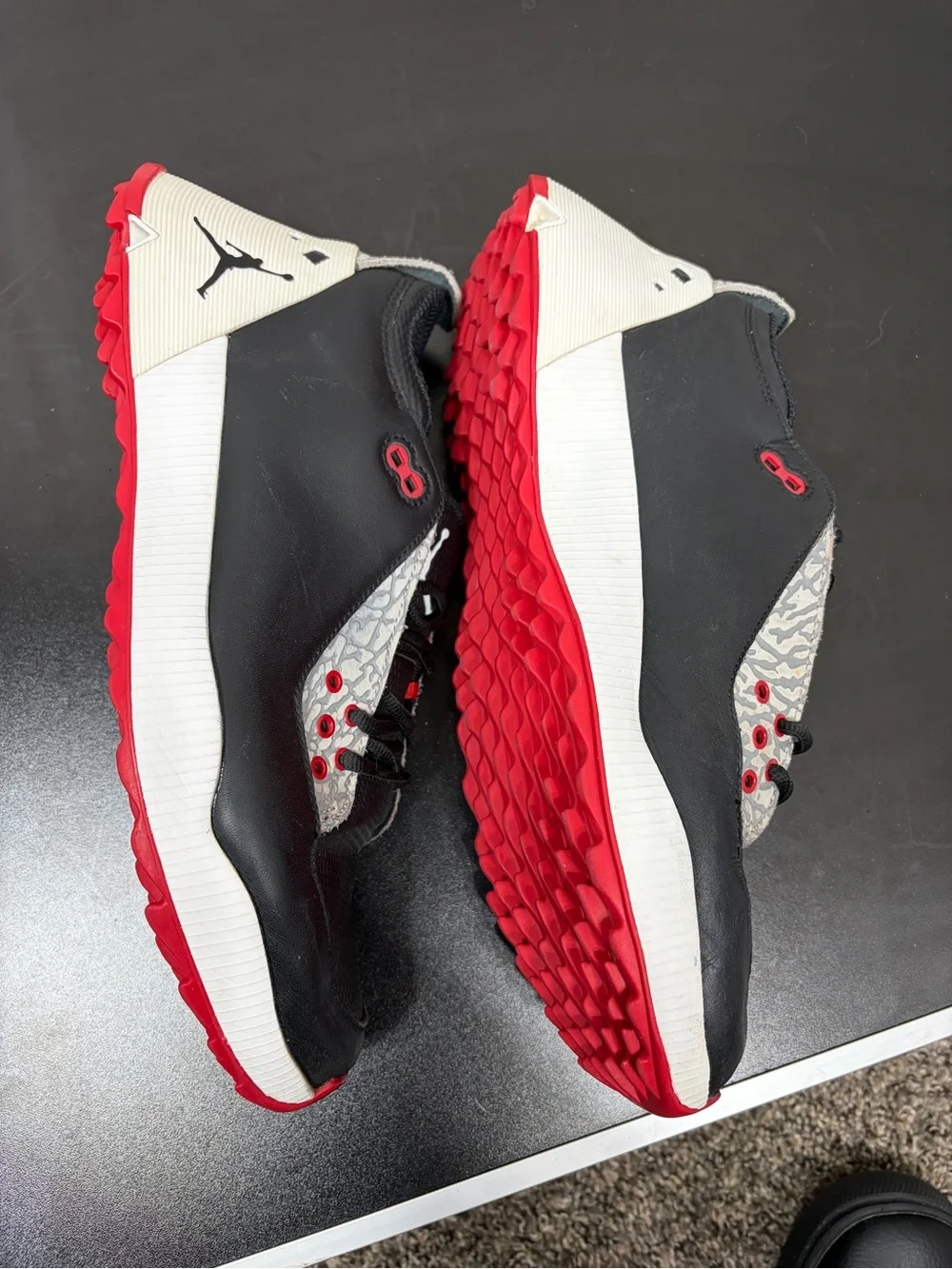 Nike Air Jordan ADG 3 Golf Shoes Black Red Elephant CT7812-001 Men’s 10.5